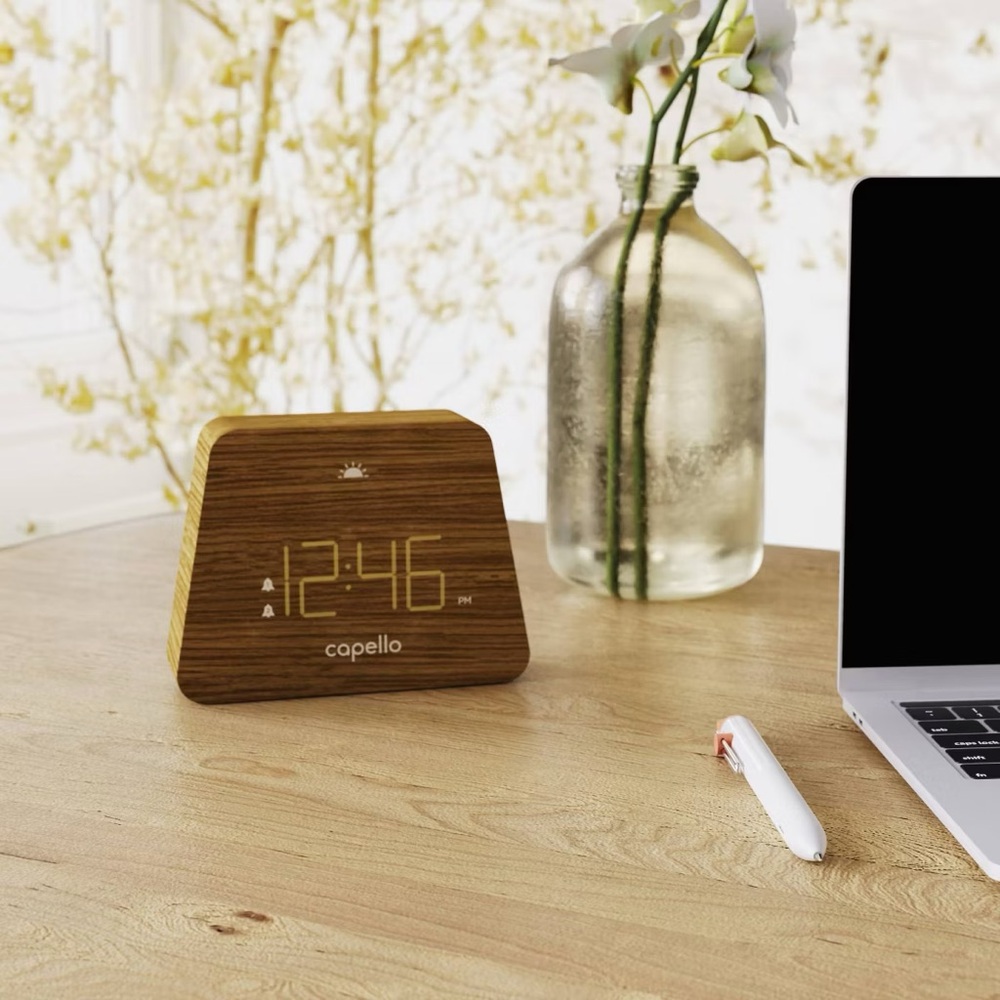 Capello Brown Digital Alarm Clock